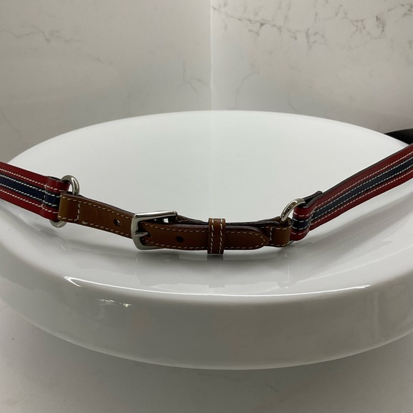Coach Leather Belt Size Large Women’s  Red Blue Brown 3969 - Picture 3 of 9